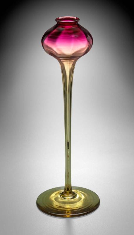 "Amberina" bud vase