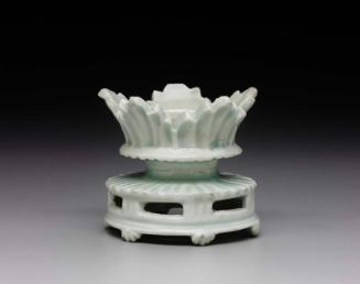 Part of candlestand  in shape of circular balustrade with qingbai glaze
