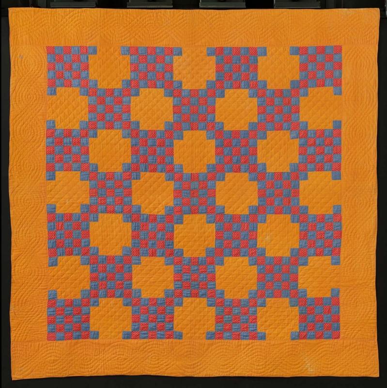 Double Irish Chain on Point Quilt