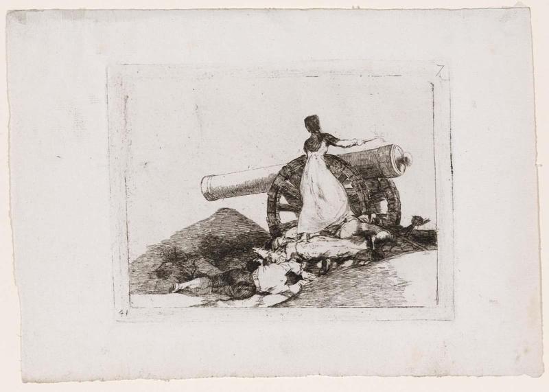 Que valor! (What courage!); from Fatales consequencias de la sangrienta guerra en España con Buonaparte. Y otros caprichos enfaticos (Fatal Consequences of the bloody war in Spain with Bonaparte. And other emphatic caprices  [Disasters of War], plate 7.