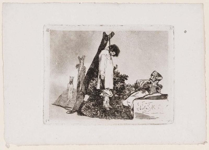 Tampoco. (Nor this.); Fatales consequencias de la sangrienta guerra en España con Buonaparte. Y otros caprichos enfaticos [Disasters of War], plate 36.
