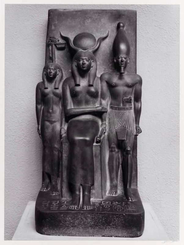 Triad Group (Hathor, Mycerinus and goddess of the hare nome)