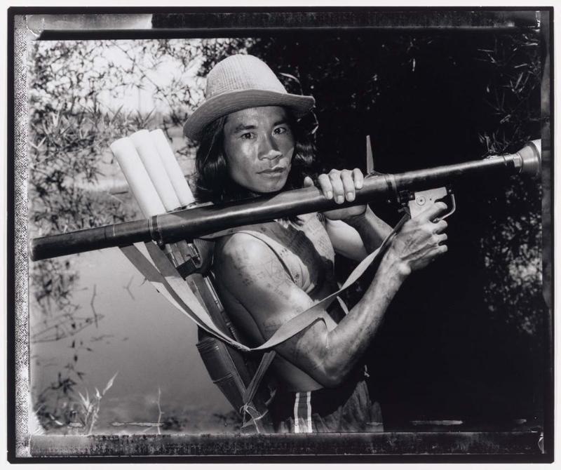 KPNLF Soldier with RPG, Lake Ampil, Cambodia