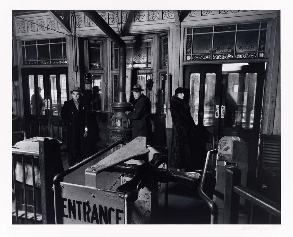 "El" Station Interior, from the portfolio Berenice Abbott's New York II