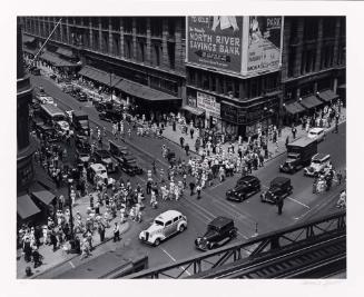 Macy's Corner, from the portfolio Berenice Abbott's New York II