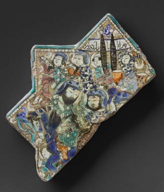 Star tile with Shahnama imagery