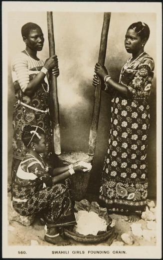 Swahili Girls Pounding Grain.