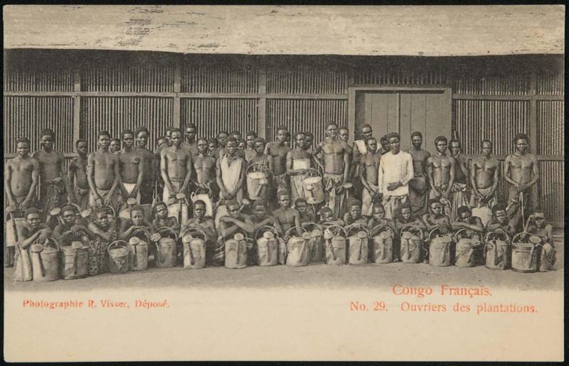 Congo Français. Ouvriers des plantations.