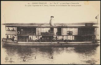 CONGO FRANÇAIS. - Le "Pie X" au mouillage à Brazzaville
