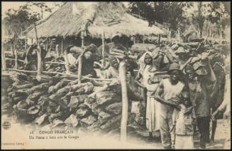 CONGO FRANÇAIS. Un Poste à bois sur le Congo