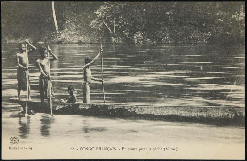 CONGO FRANÇAIS. - En route pour la pêche (Alima)