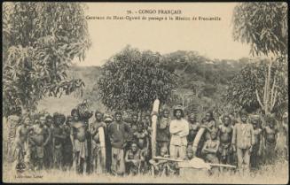 CONGO FRANÇAIS. Caravane du Haut-Ogowé de passage à la Mission de Franceville