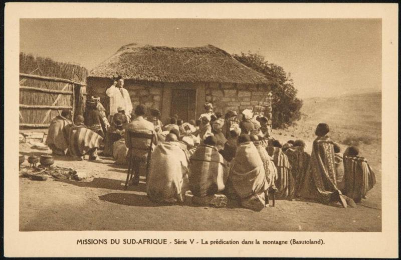La prédication dans la montagne (Basutoland).