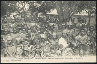 CONGO FRANÇAIS. - BRAZZAVILLE. - Femmes catéchumènes réunies pour le catéchisme