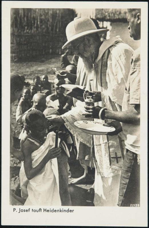 P. Josef tauft Heidenkinder
