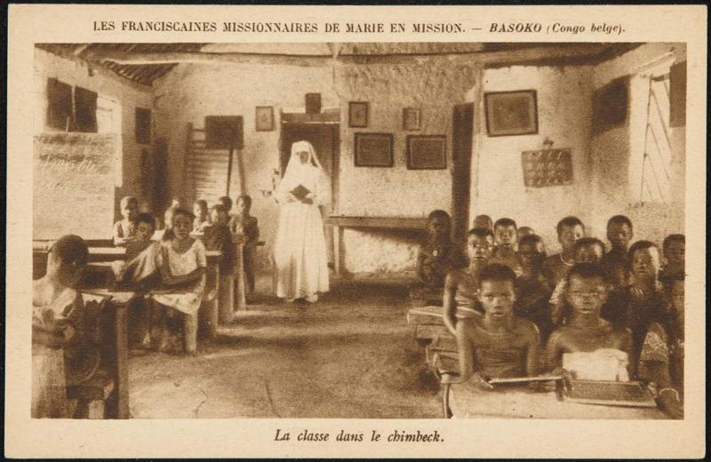 BASOKO (Congo belge); La classe dans le chimbeck.