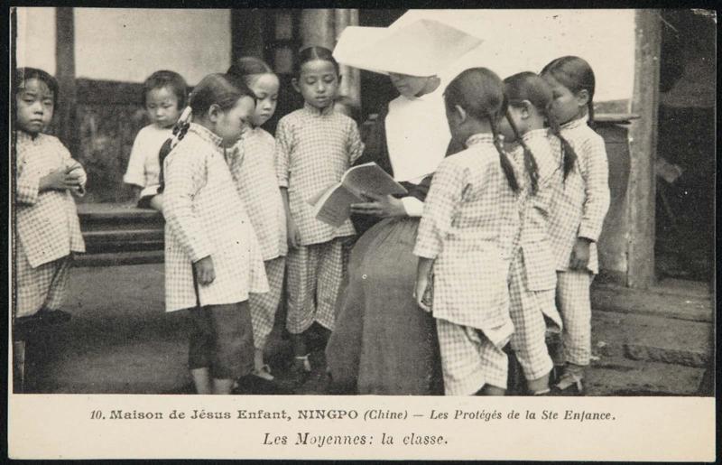 Maison de Jésus Enfant, NINGPO (Chine) - Les Protégés de la Ste Enfance. Les Moyennes: la classe.