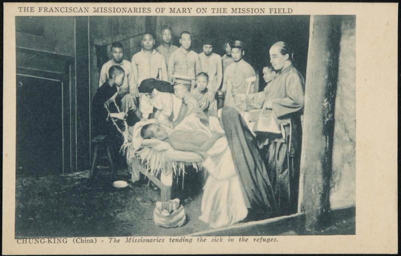 CHUNG-KING (China) - The Missionaries tending the sick in the refuges.