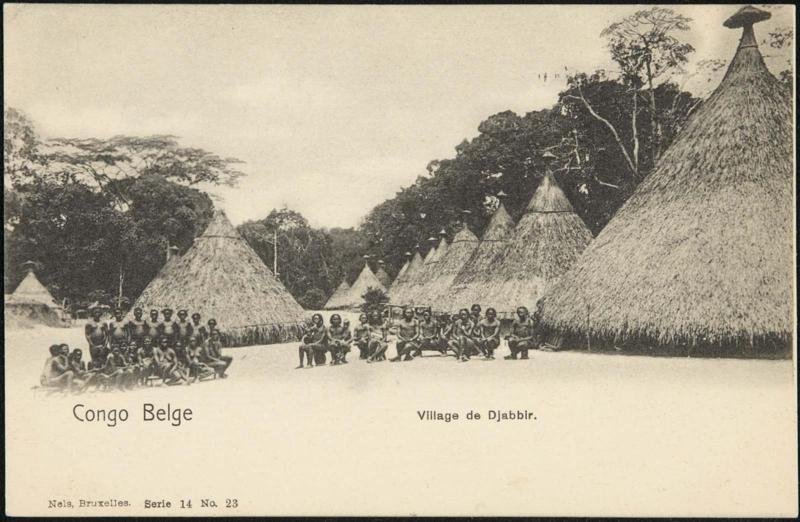 Congo Belge; Village de Djabbir.