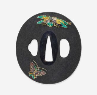 Tsuba with design of insects