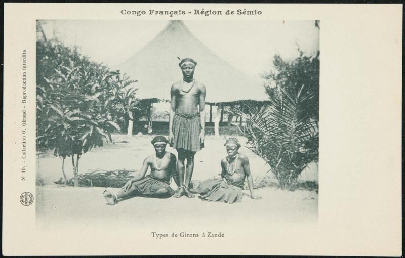Congo Français - Région de Sémio. Types de Girons à Zandé