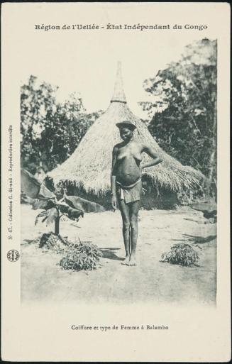 Région de l'Uellée - État Indépendant du Congo. Coiffure et type de Femme à Balambo