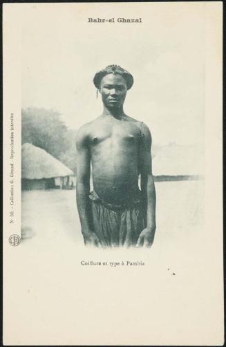 Bahr-el Ghazal. Coiffure type à Pambia