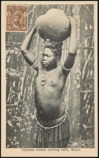 Gyriama woman carrying toddy, Kenya