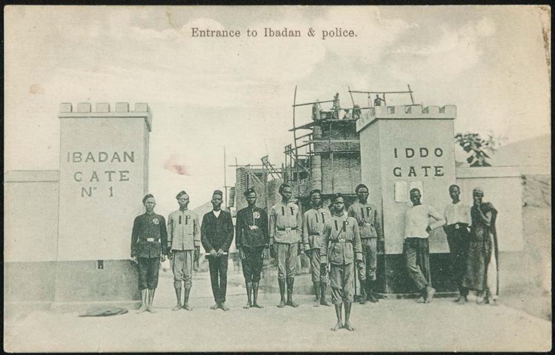Entrance to Ibadan & police.