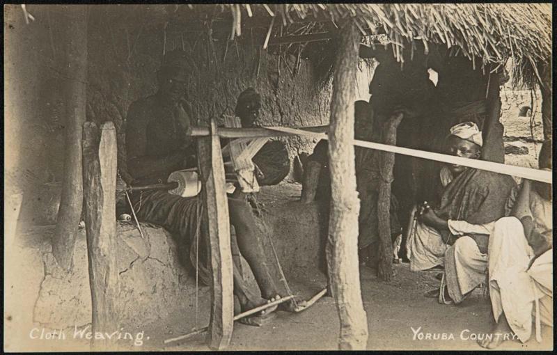 Cloth Weaving. Yoruba Country.