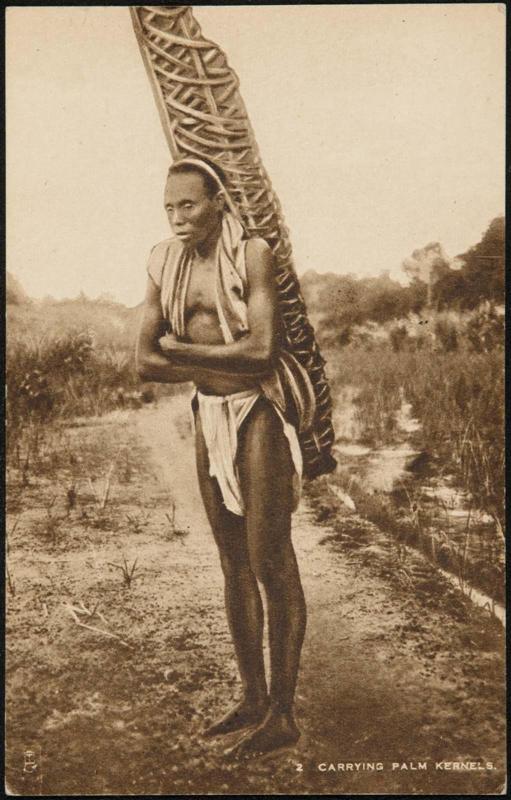 CARRYING PALM KERNELS.