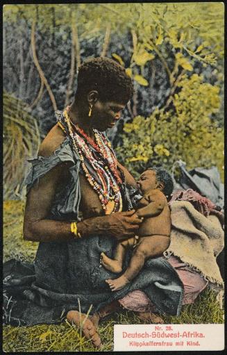 Deutsch-Südwest-Afrika. Klippkaffernfrau mit Kind.