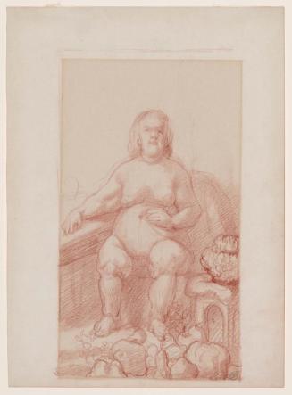 Seated Nude: Fat Woman with Gourds