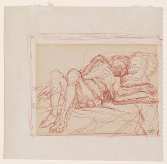 Emaciated Nude Figure in Bed