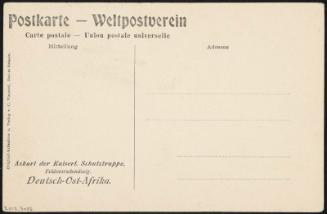 Askari der Kaiserl. Schutztruppe. Feldmarschmässig. Deutsch-Ost-Afrika.