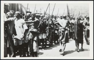 AFRICA - Forming the houseguard for a parade-evidently even this organization has line sergeants.