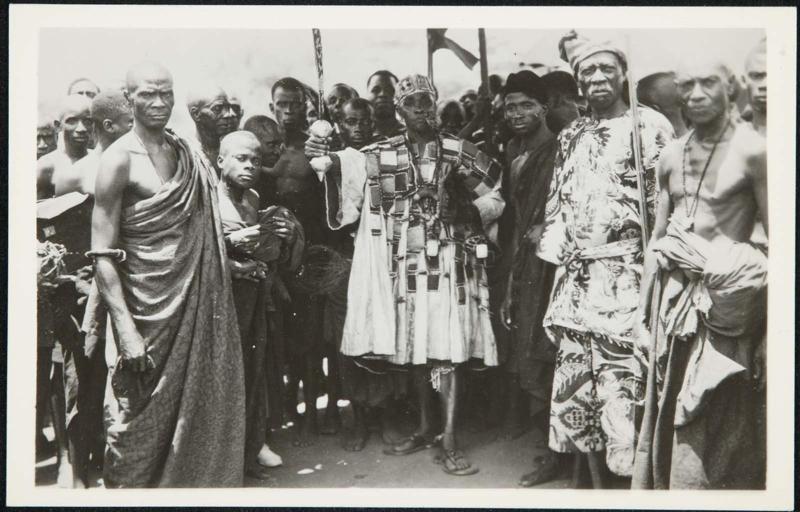 AFRICA - A petty chief in full regalia.
