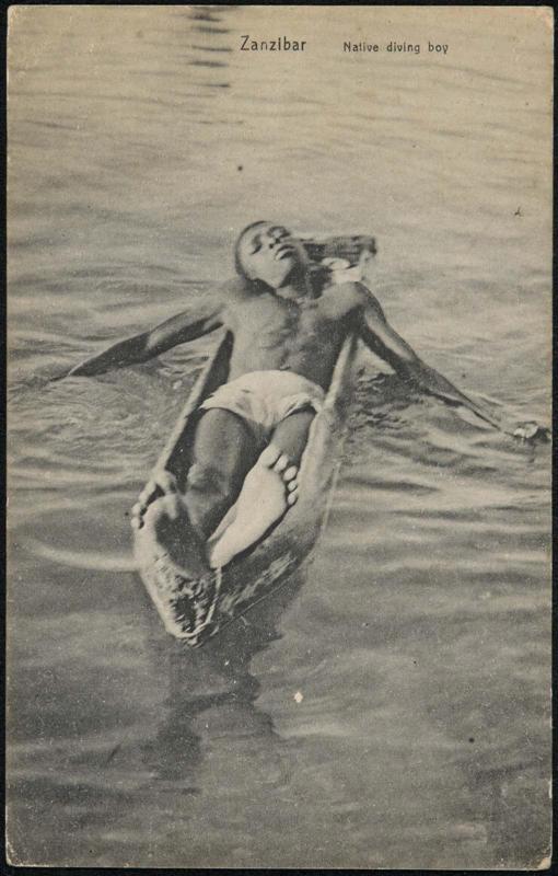 Zanzibar. Native diving boy