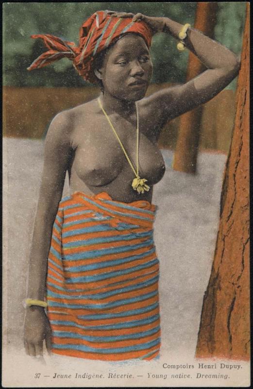 Jeune Indigène Rêverie. - Young native, Dreaming.