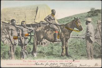 The Zulu king „Cetewayo“ meeting the white chief John Dunne