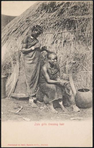 Zulu girls dressing hair