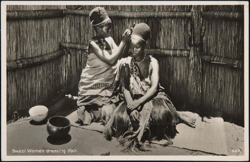 Swazi Women dressing Hair.