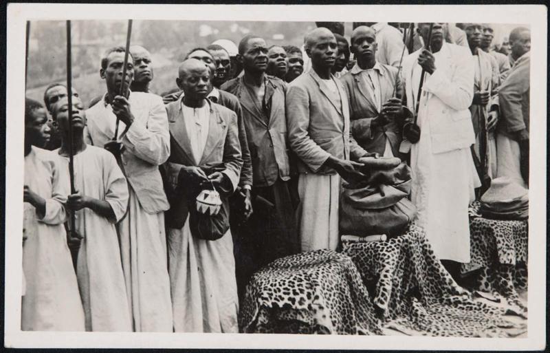 Men dressed up for a ceremony