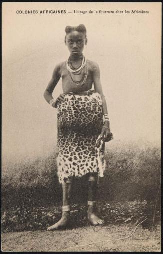 COLONIES AFRICAINES - L'usage de la fourrure chez les Africaines