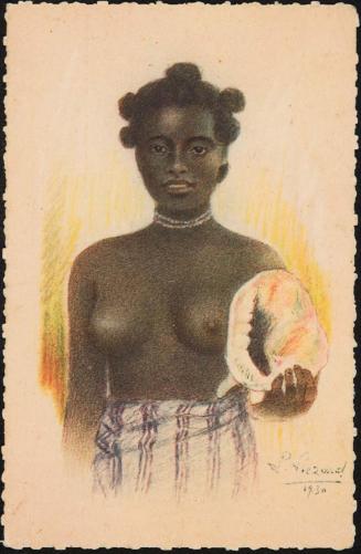 MADAGASCAR. - Jeune fille au coquillage