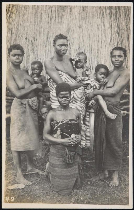 Four women with their babies