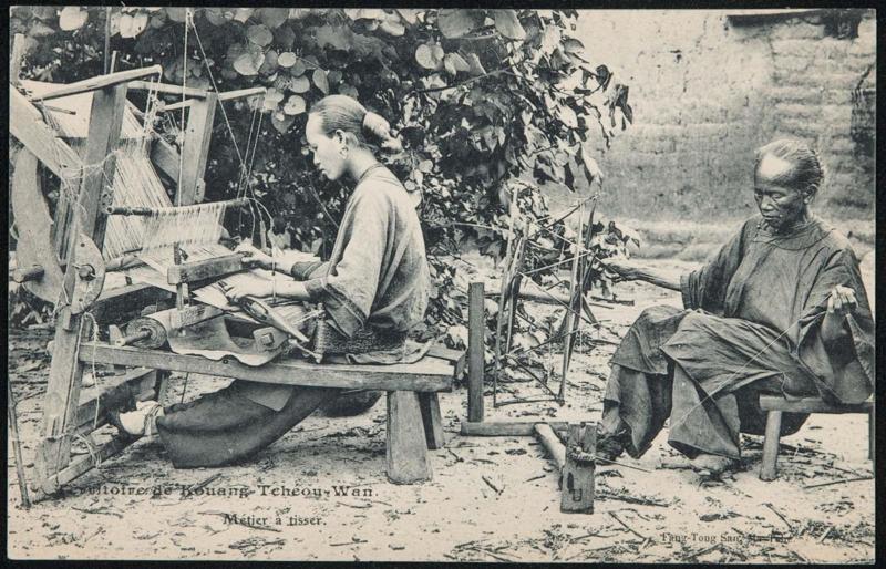 Territoire de Kouang-Tchéou-Wan. Métier à tisser.
