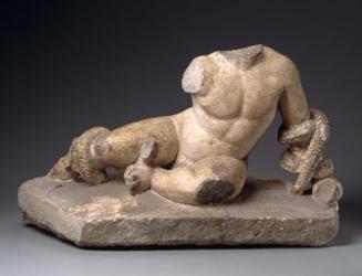 Herakles strangling two snakes