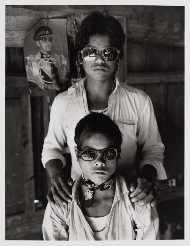 Rana Tharu Brothers with Sunglasses, Dekat Bhuli Village, Kanchanpur, Nepal