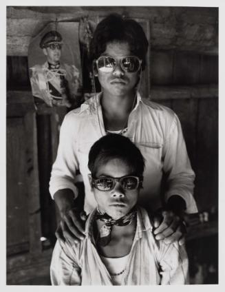 Rana Tharu Brothers with Sunglasses, Dekat Bhuli Village, Kanchanpur, Nepal